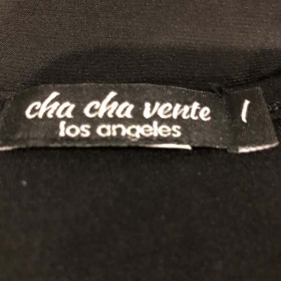 Black tunic with velvet asymmetric hem - Picture 2 of 5